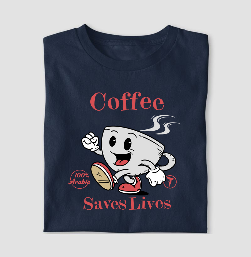 Camiseta Coffee Saves Lives