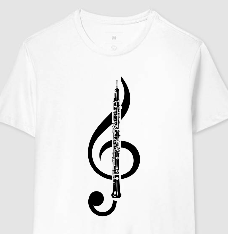 Oboé em Clave de Sol