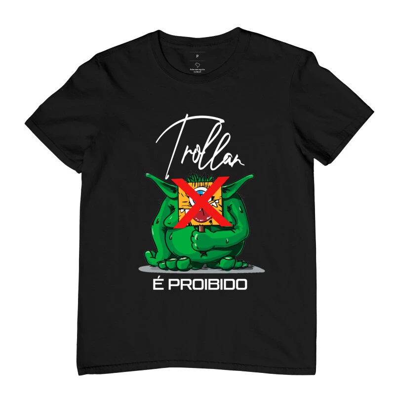Camiseta Gamer Trollar é Proibido