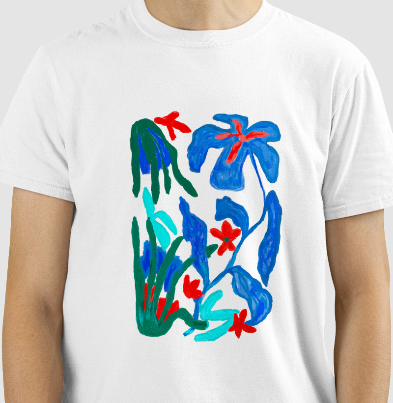 Tinha hibiscos no seu quintal