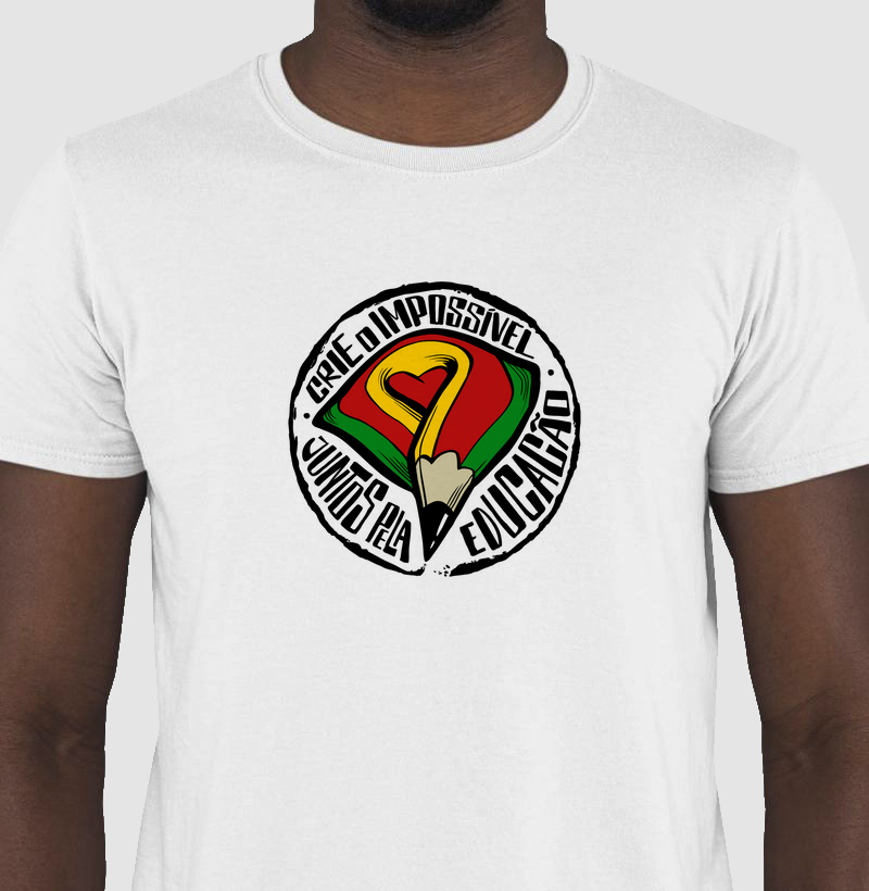 Camiseta branca masculina - juntos 