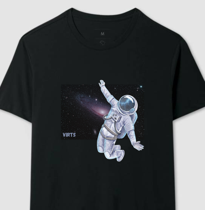Camiseta Virts Astronauta em orbita..