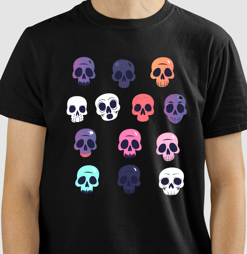 COLOR SKULLS 100% ALGODÃO NACIONAL