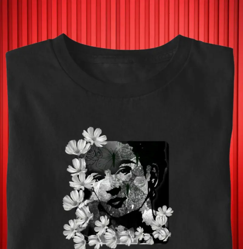 Retrato de Frida em preto e branco