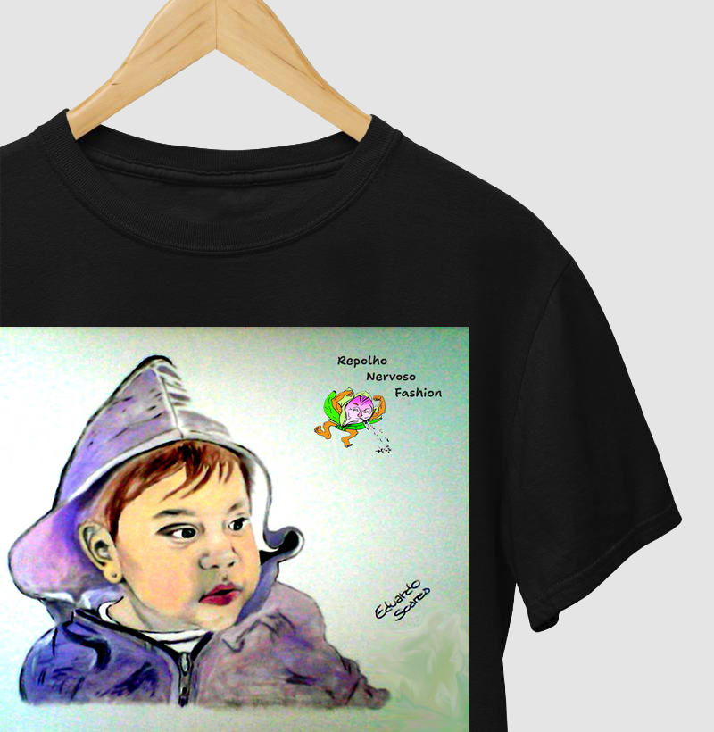 Repolho Nervoso T-shirt Criança com capuz