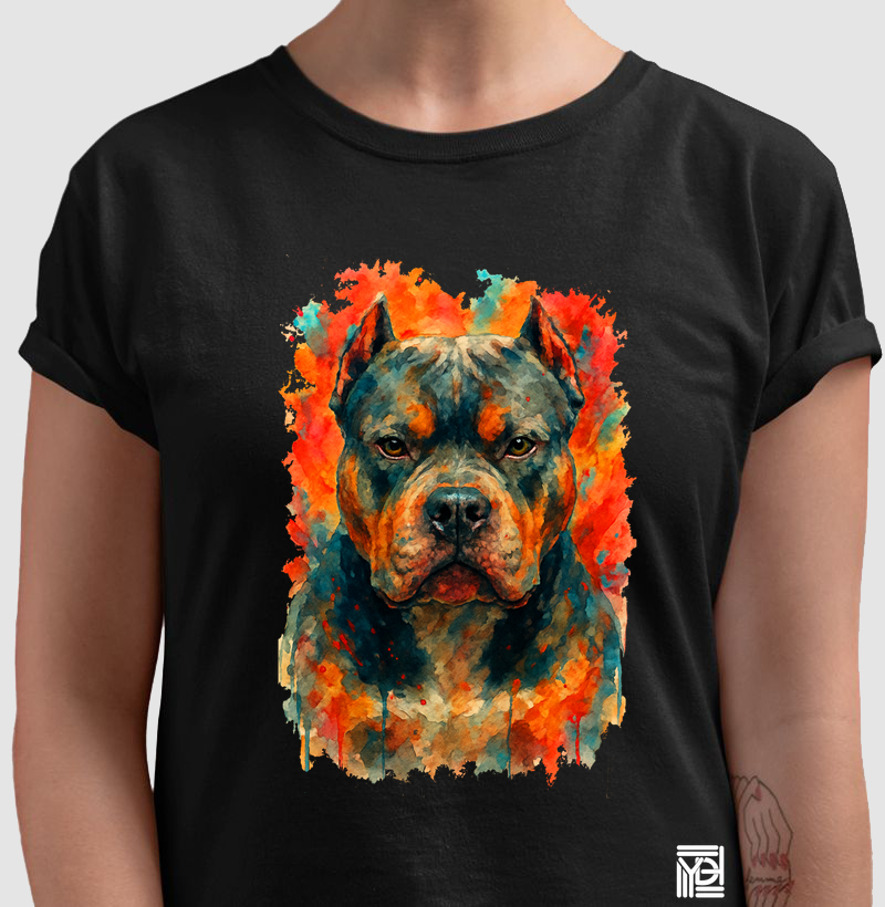 American Bully Aquarela