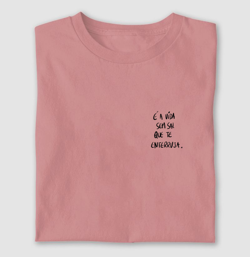 Camiseta "Vida Sem Sal" - Minimalista e Poética | Surf For Fun Wear