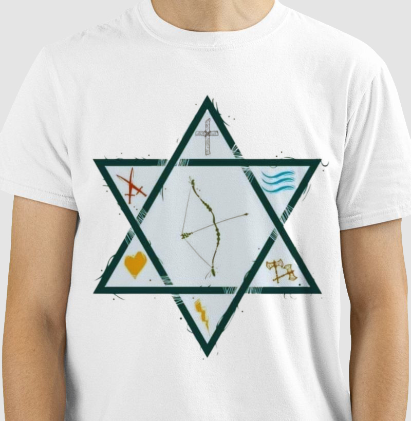 Camiseta Estrela das 7 Linhas da Umbanda 100% algodão