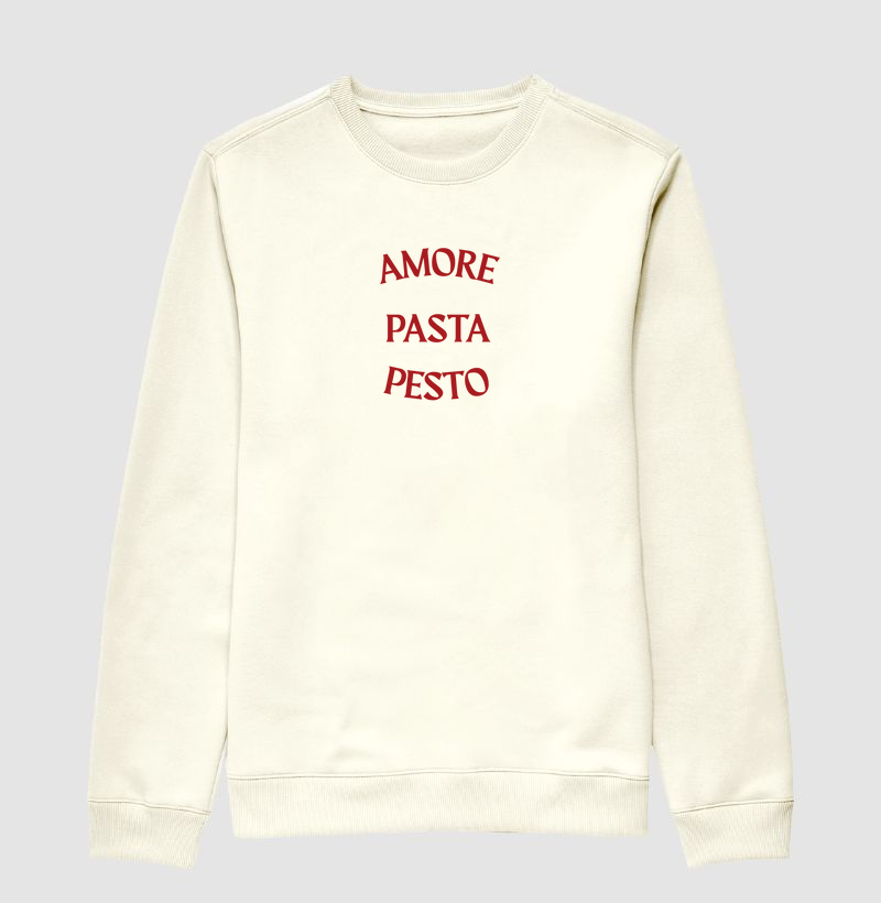 Moletom Amore Pasta Pesto Red