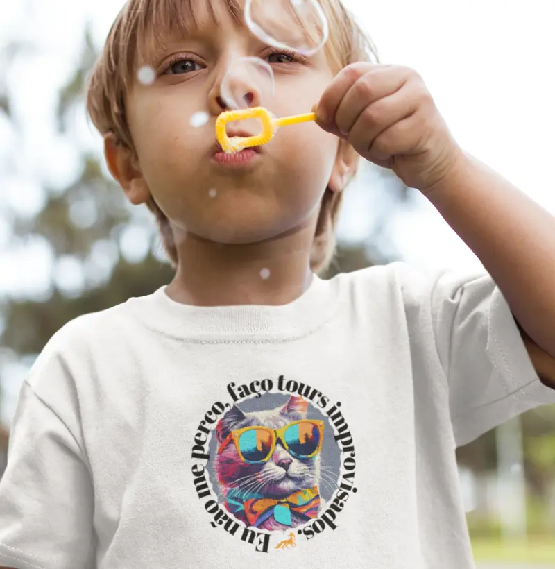 Eu não me perco. Faço tours improvisados. - Camisa Kids Catlovers - Soul Nice
