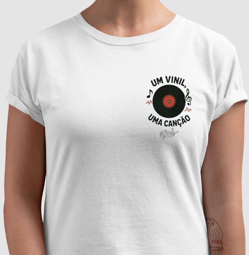CAMISETA UM VINIL UMA CANÇÃO MINI