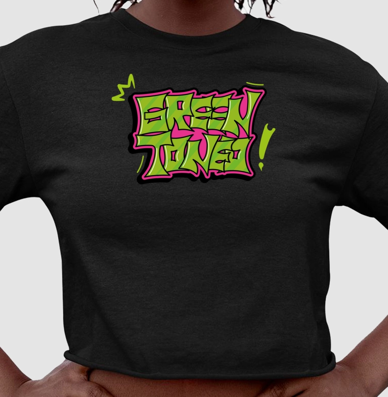 Camiseta Cropped Green Toned Grafite