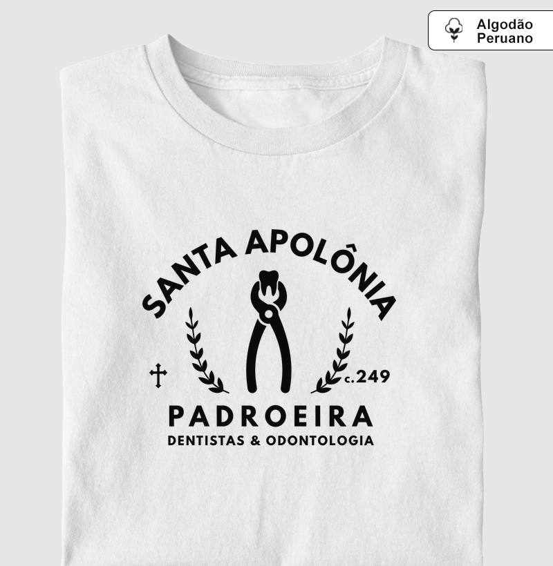 Santa Apolônia Padroeira dos Dentistas - Algodão Peruano