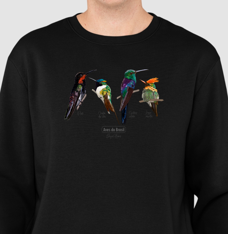 Aves do Brasil - Coletivo Beija-Flores - Moletom
