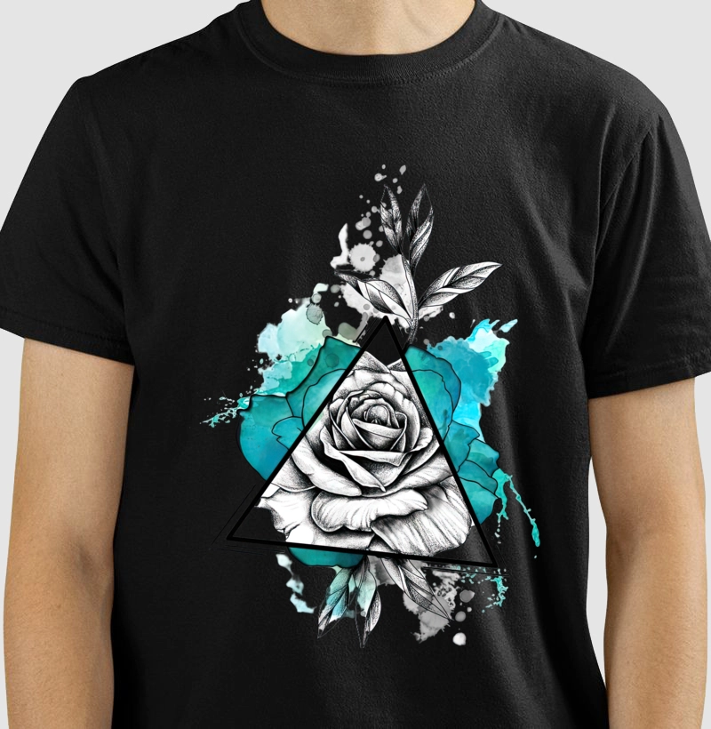 Rosa azul triangulo