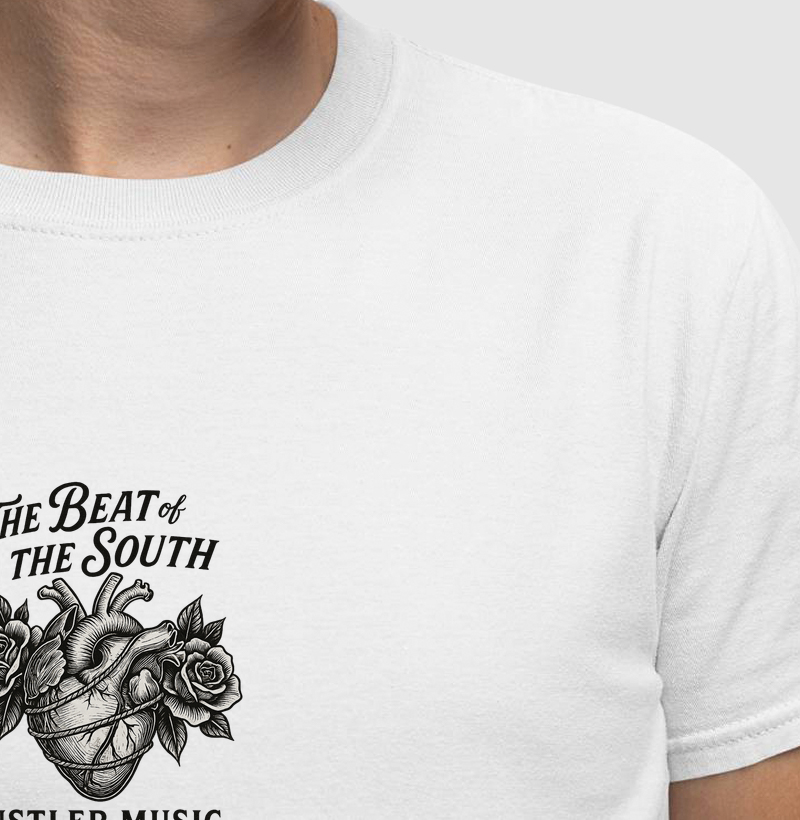 Camiseta The Beat of the South – Rustler Music | Country Soul 100% Algodão