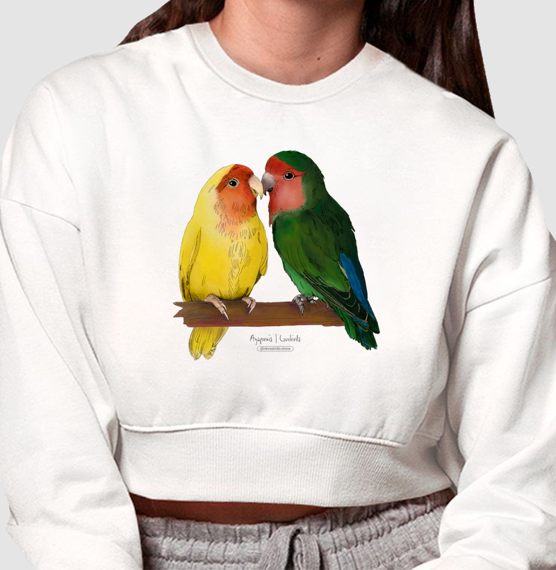 Love Friends - Agapornis - Moletom Cropped