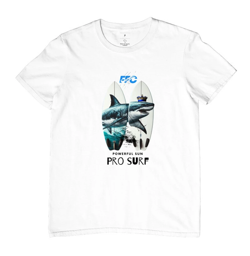 camiseta  pro surf shark