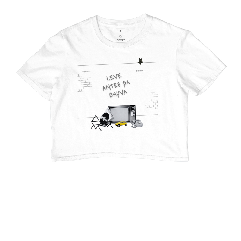 camiseta cropped | leve, antes da chuva