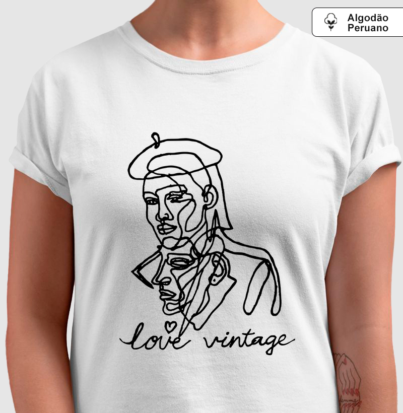 Camiseta Love Vintage Algodão Peruano