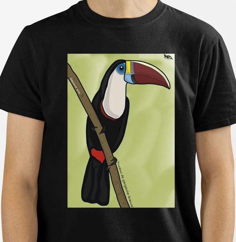 Camiseta Tucano-da-garganta-branca