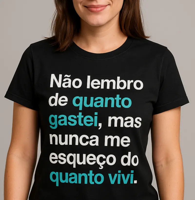 Nunca me esqueço do quanto vivi