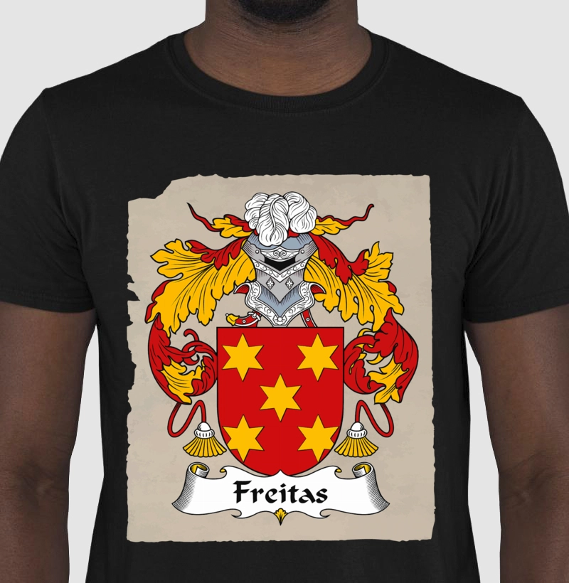 Camiseta Brasão Família Freitas Sobrenome Simbolos