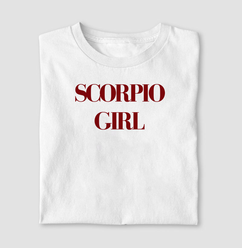 Camiseta Signos ESCORPIÃO - SCORPIO GIRL 