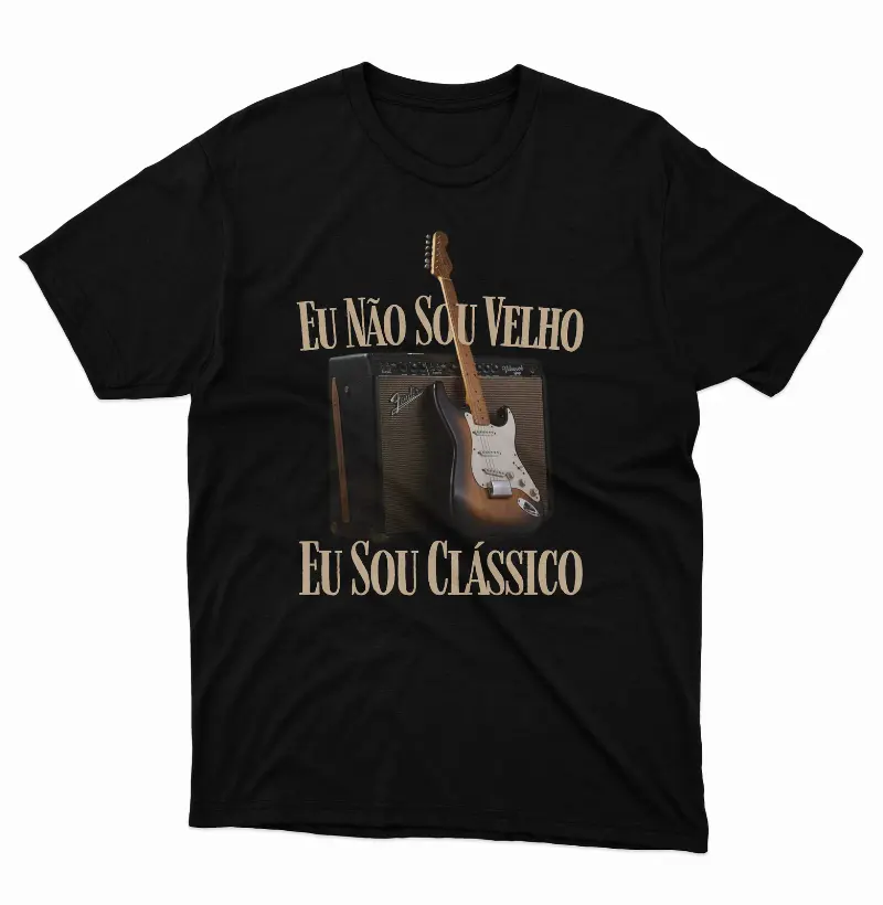 Camiseta Eu Não Sou Velho, Eu Sou Clássico (Fender)