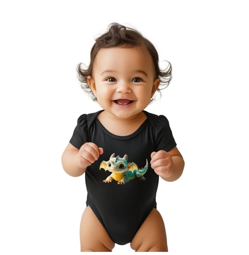 Body Baby Dragon Verde Deitado