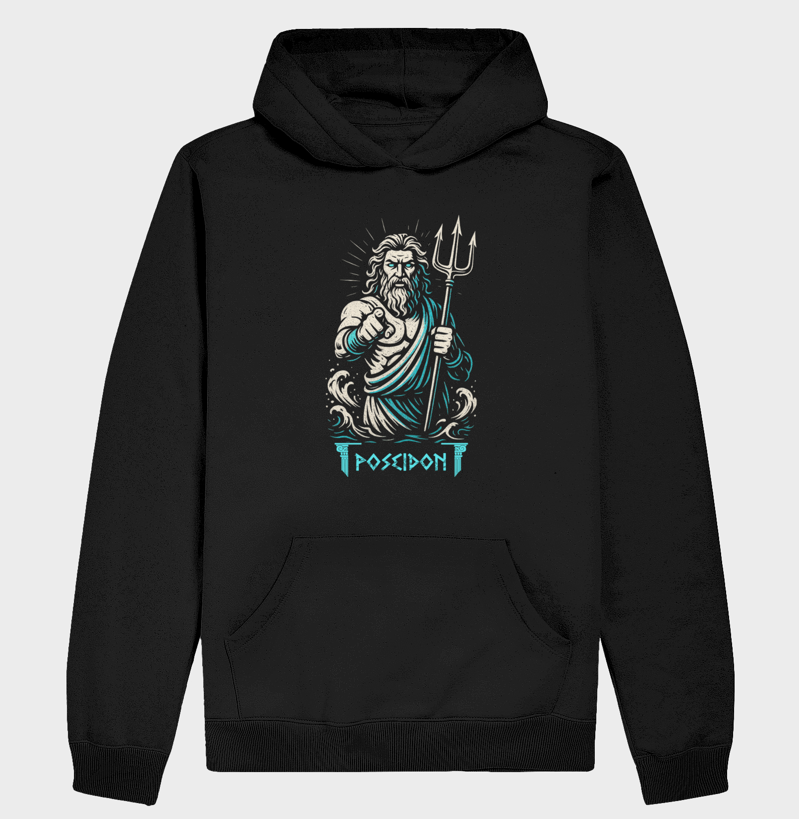 Hoodie Moletom - Poseidon (Arte Linocut)