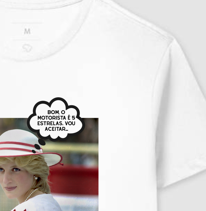 Bom, o motorista é 5 estrelas. Vou aceitar... - Diana, Princesa de Gales