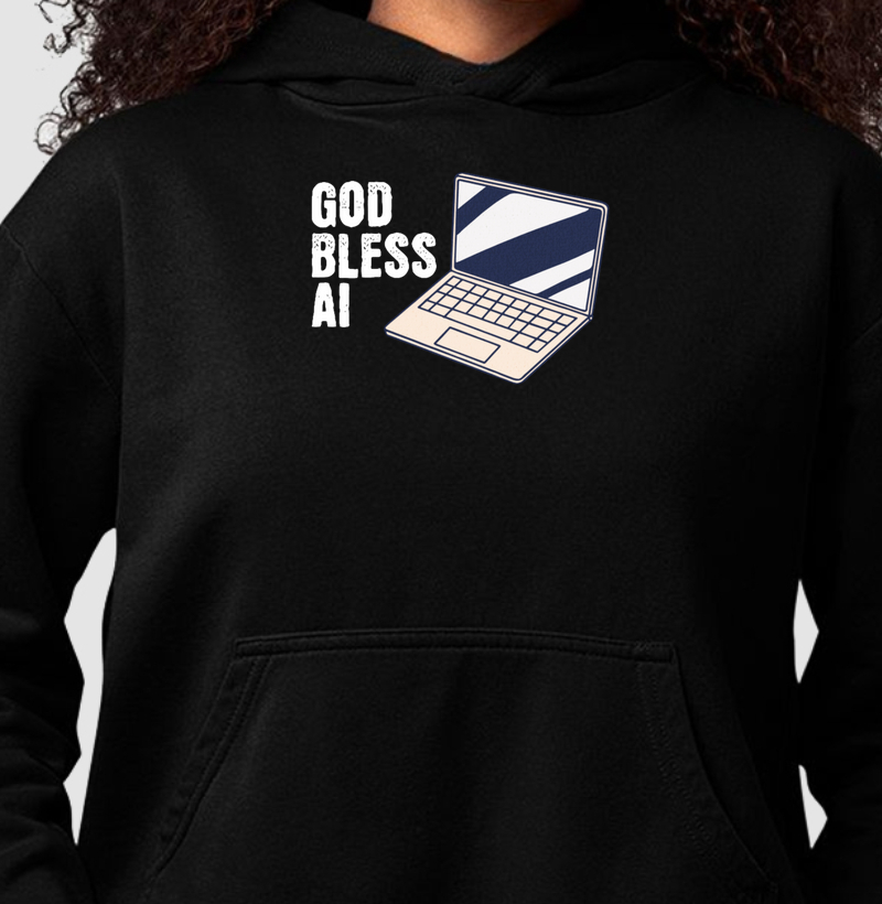 Rotina "God Bless AI" laptop