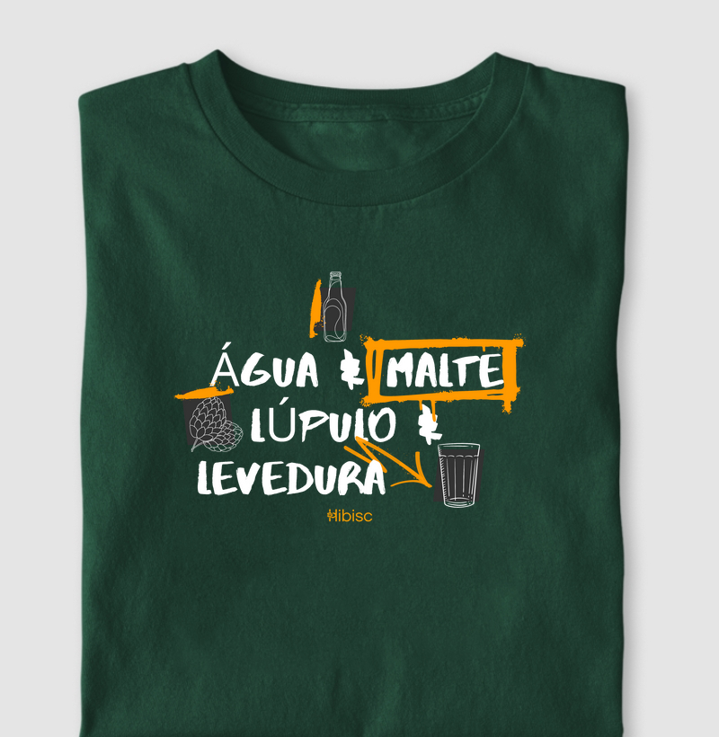 Água, malte, lúpulo e levedura 