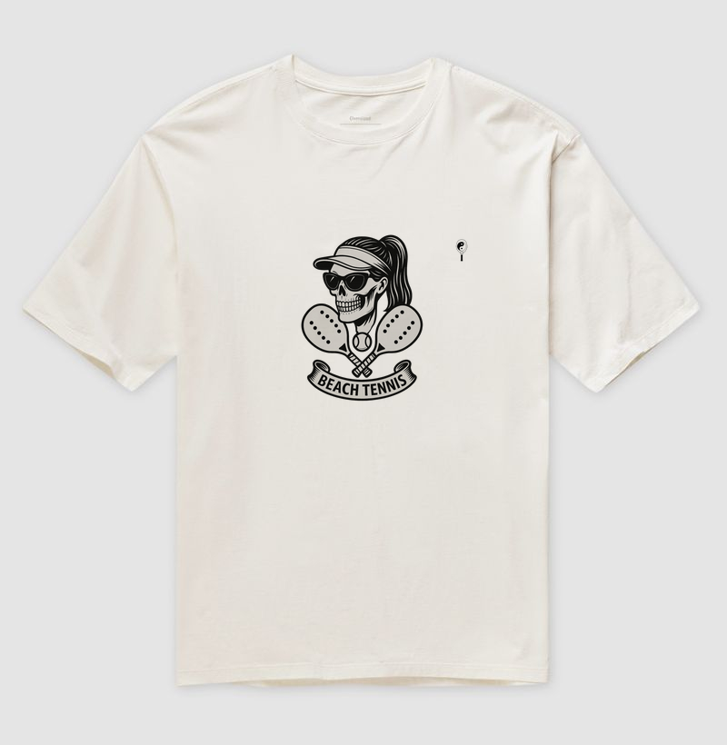 Beach Tennis Woman Skull