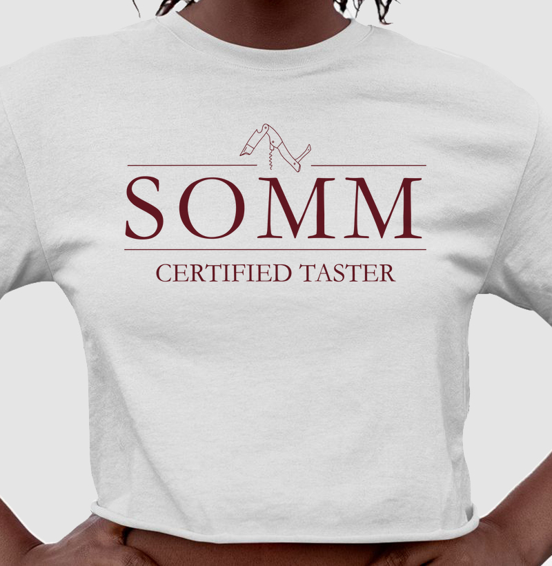 Camiseta Cropped SOMM Certified Taster
