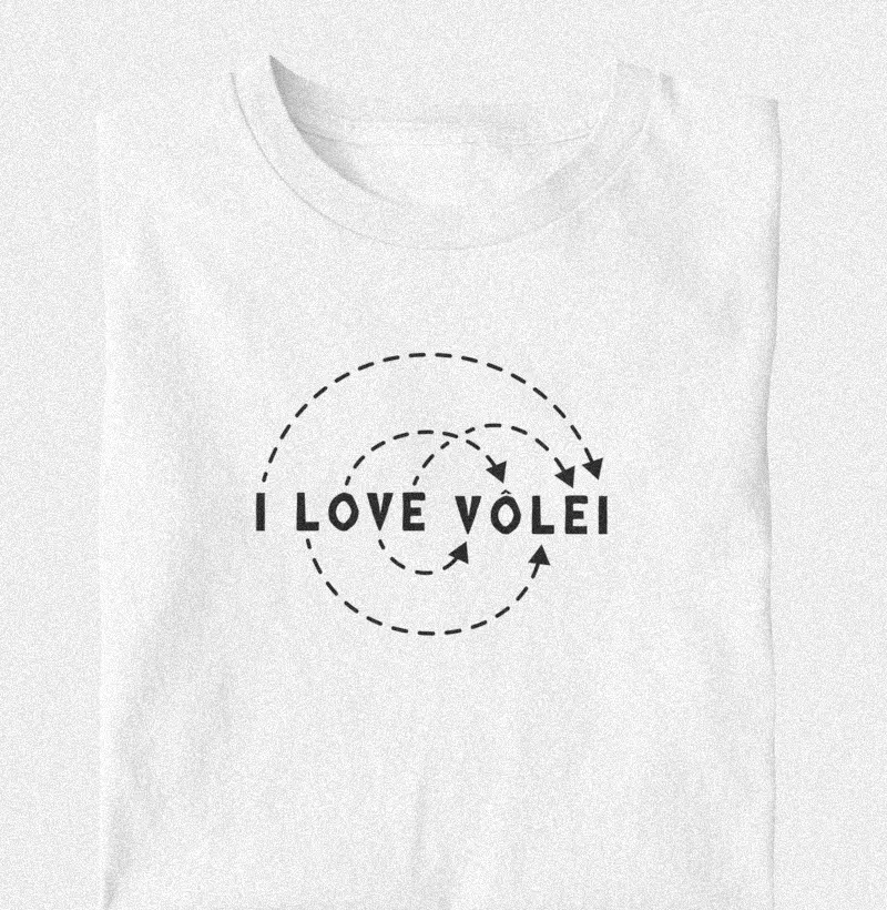 I love vôlei - estampa preta