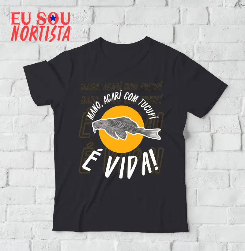 Camiseta Estampa (Branca) Mano Acarí com Tucupi é Vida!