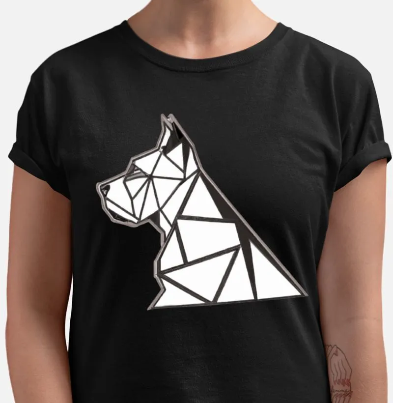 Camiseta Pitbull Geométrico Branco