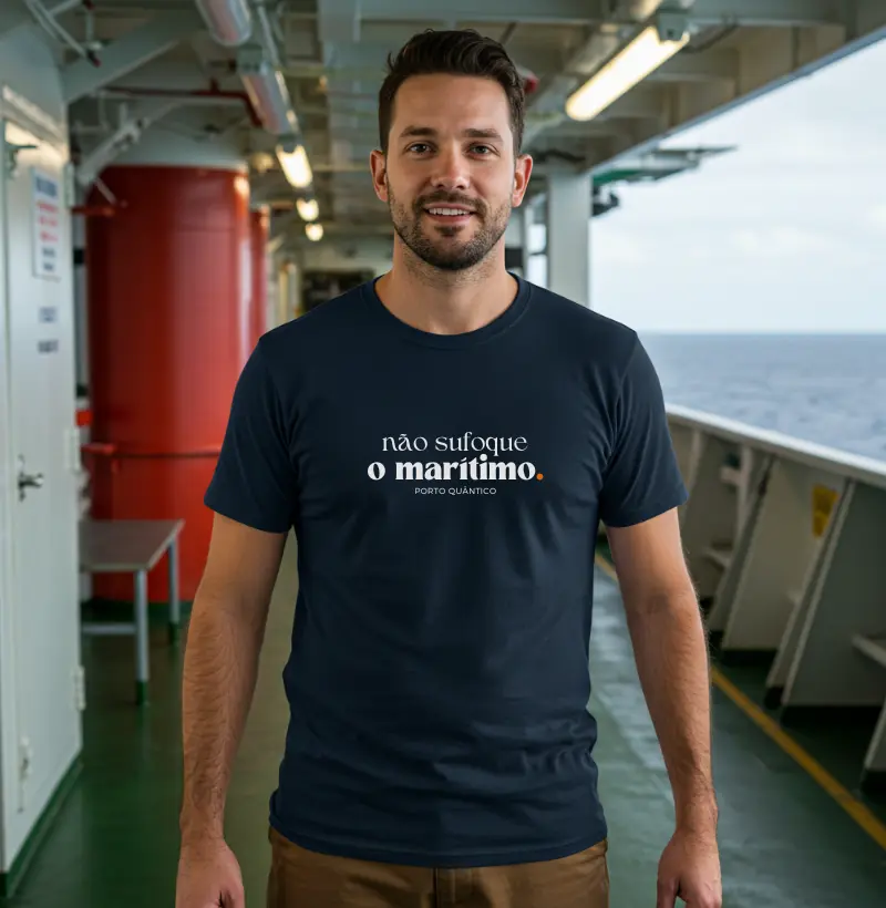 Camiseta Masculina 100% Algodão - Não sufoque o marítimo