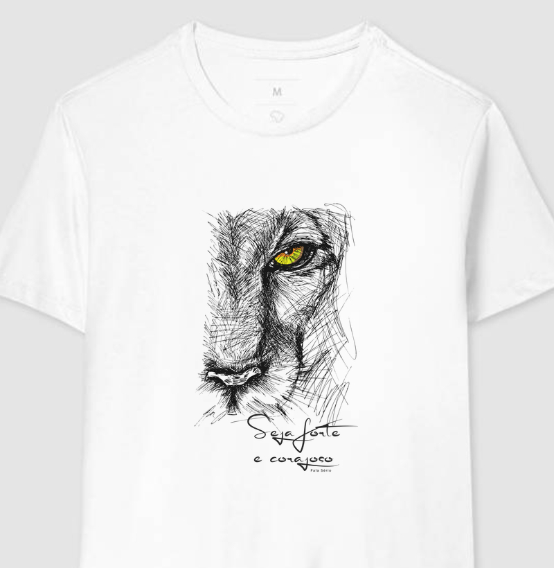 Camiseta Seja forte e corajoso – Fala Sério Store