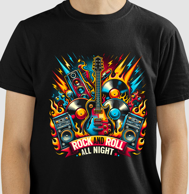 Camiseta Rock And Roll All Night