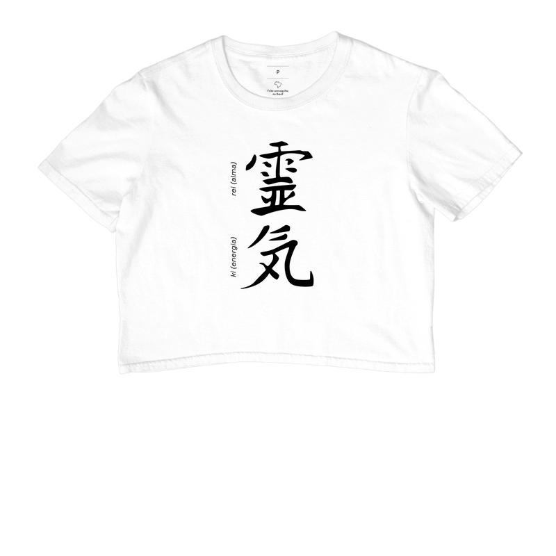 Camiseta cropped Reiki Kanji