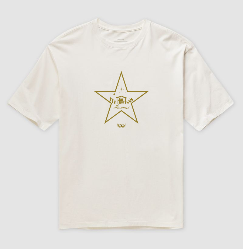 Camiseta Oversized Estrela de Natal