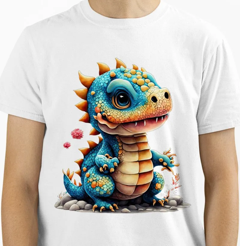 Dinossauro toy azul e laranja