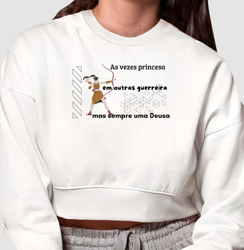"Às vezes Princesa, Às vezes Guerreira, Mas Sempre uma Deusa" | Estilo, conforto e empoderamento em uma peça 100% algodão. Vista-se com atitude!