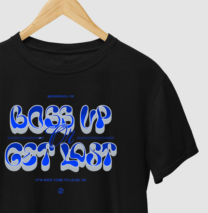 T-shirt Masculina -Bass Up Or Get Lost-