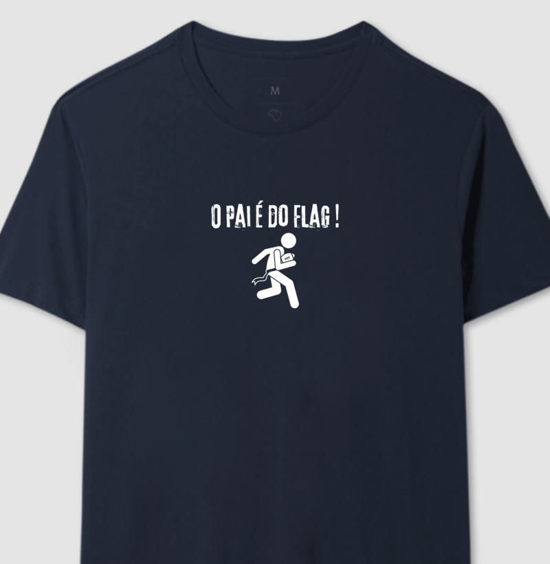 Camiseta algodão "o pai é do flag"