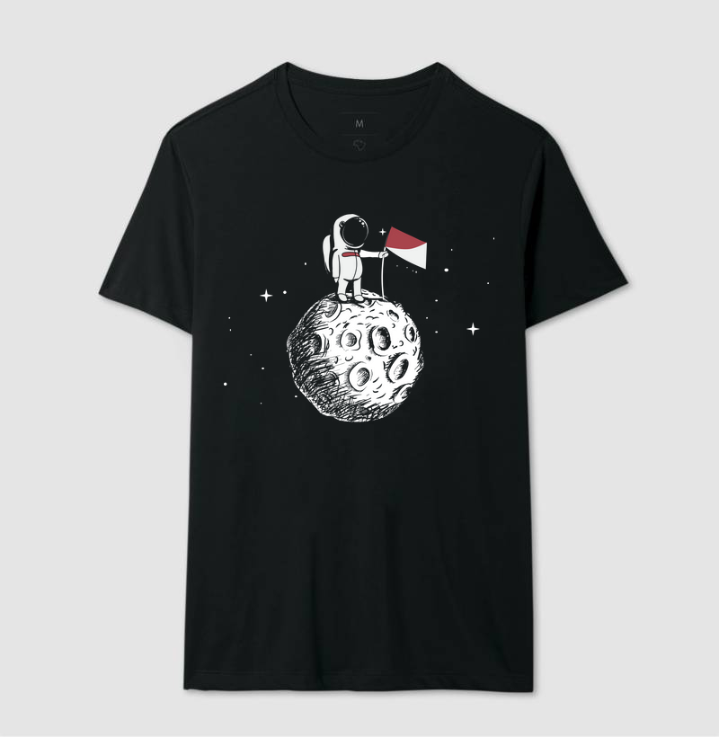Camiseta Astronauta Vermelho e Branco