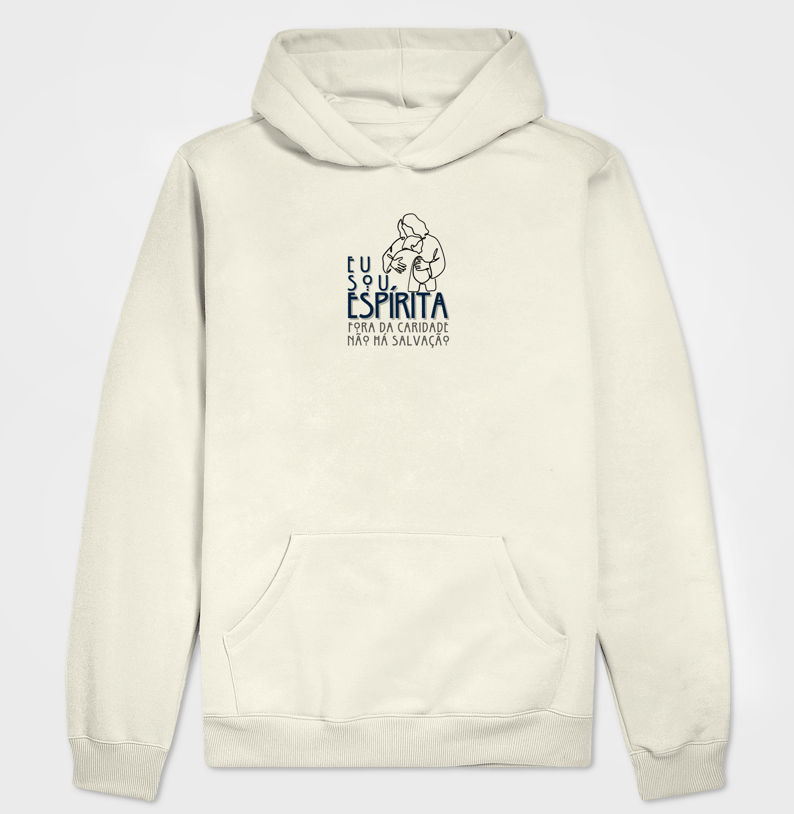 Estampa Sou Espírita Jesus Off White Masc.